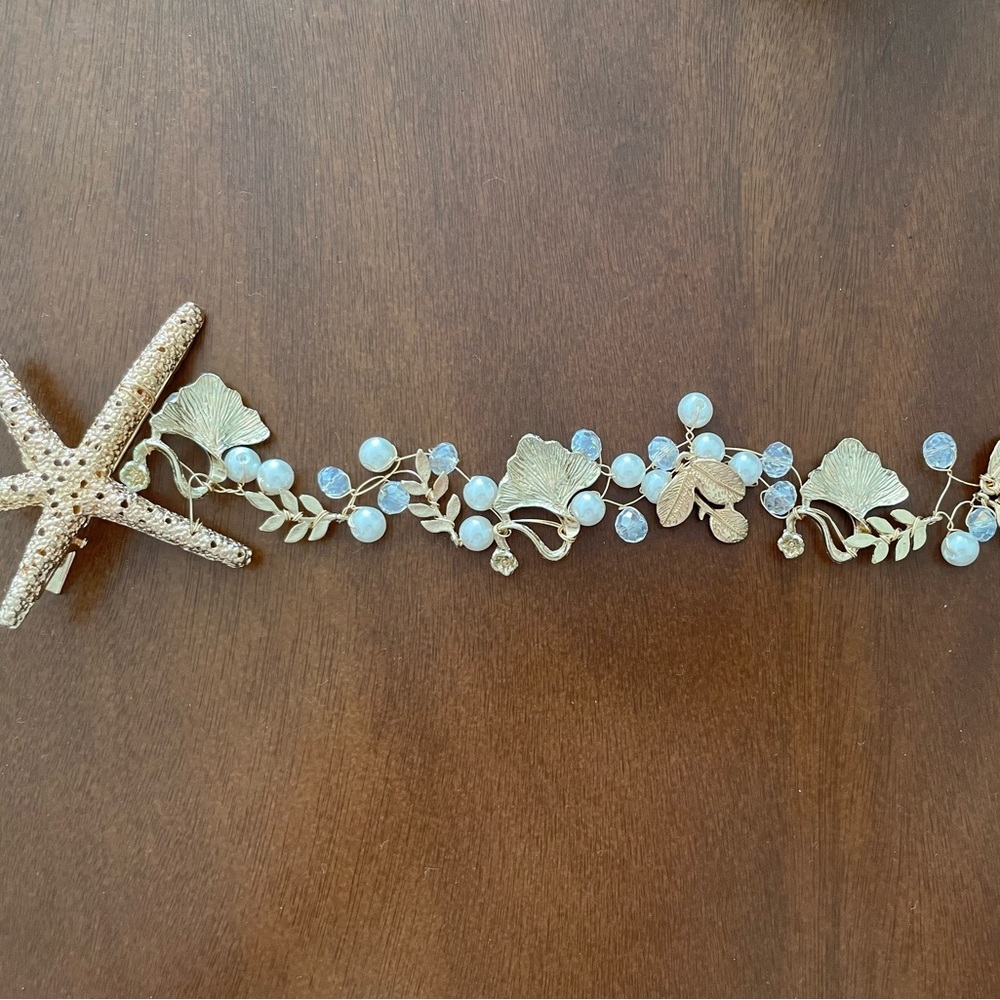 Sea/Mermaid Bridal Headpiece in Gold